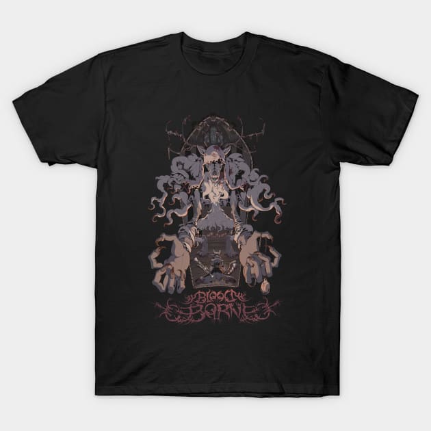 Unofficial Bloodborne Metal Band Tee T-Shirt by peanutgolem